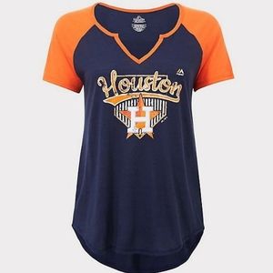 Torrid MLB Houston Astros navy raglan shirt